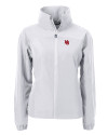 Nebraska Cornhuskers College Vault Cutter & Buck Charter Eco Recycled Womens Full-Zip Jacket Polished Medium Gray Mannequin Thumbnail Image