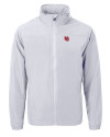 Nebraska Cornhuskers College Vault Cutter & Buck Charter Eco Recycled Mens Full-Zip Jacket Polished Medium Gray Mannequin Thumbnail Image