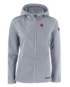View image 7: Nebraska Cornhuskers College Vault Cutter & Buck Evoke Recycled Honeycomb Fleece Womens Full Zip Jacket CONCRETE Mannequin