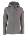 Nebraska Cornhuskers College Vault Cutter & Buck Evoke Softshell Recycled Full Zip Womens Jacket Elemental Grey Mannequin Thumbnail Image