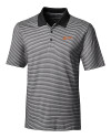 Idaho State Bengals College Vault Cutter & Buck Forge Tonal Stripe Stretch Mens Big and Tall Polo Black Mannequin Thumbnail Image