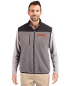 Pittsburgh Pirates Cooperstown Cutter & Buck Cascade Eco Fleece Mens Vest Elemental Grey/Black Front Thumbnail Image