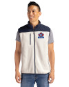 Toronto Blue Jays Cooperstown Cutter & Buck Cascade Eco Fleece Mens Vest Shell/Navy Blue Front Thumbnail Image