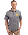 Seattle Mariners Cooperstown Cutter & Buck Forge Eco Double Stripe Stretch Recycled Mens Polo Navy Blue/White Front Thumbnail Image