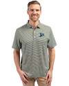 Tampa Bay Rays Cooperstown Cutter & Buck Forge Eco Double Stripe Stretch Recycled Mens Polo Hunter/White Front Thumbnail Image