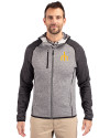 Seattle Mariners Cooperstown Cutter & Buck Mainsail Full Zip Hooded Mens Jacket Polished Heather/Charcoal Heather Front Thumbnail Image