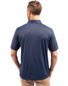 Atlanta Braves Cooperstown Cutter & Buck Forge Eco Stretch Recycled Mens Big & Tall Polo Dark Navy Blue Heather Back Thumbnail Image