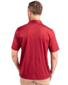 Minnesota Twins Cooperstown Cutter & Buck Pike Eco Tonal Geo Print Stretch Recycled Mens Big & Tall Polo Cardinal Red Back Thumbnail Image