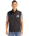 Chicago White Sox Cooperstown Cutter & Buck Charter Eco Full-Zip Mens Big & Tall Vest Black Front Thumbnail Image