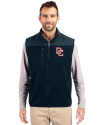 Washington Nationals Cooperstown Cutter & Buck Cascade Eco Sherpa Mens Big and Tall Fleece Vest Navy Blue Front Thumbnail Image