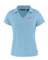 Atlanta Braves Cooperstown Cutter & Buck Daybreak Eco Recycled Womens V-neck Polo Atlas Light Blue Mannequin Thumbnail Image