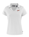 Detroit Tigers Cooperstown Cutter & Buck Daybreak Eco Recycled Womens V-neck Polo White Mannequin Thumbnail Image
