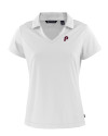 Philadelphia Phillies Cooperstown Cutter & Buck Daybreak Eco Recycled Womens V-neck Polo White Mannequin Thumbnail Image