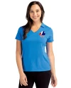 Montreal Expos Cooperstown Cutter & Buck Daybreak Eco Recycled Womens V-neck Polo Digital Front Thumbnail Image