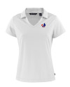 Montreal Expos Cooperstown Cutter & Buck Daybreak Eco Recycled Womens V-neck Polo White Mannequin Thumbnail Image