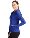 Los Angeles Dodgers Cooperstown Cutter & Buck Daybreak Eco Recycled Womens Full Zip Hoodie Tour Blue Side Thumbnail Image