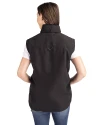 Miami Marlins Cooperstown Cutter & Buck Charter Eco Recycled Full-Zip Womens Vest Black Back Thumbnail Image