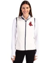Boston Red Sox Cooperstown Cutter & Buck Cascade Eco Fleece Womens Vest Shell/Navy Blue Front Thumbnail Image