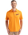 Detroit Tigers Cooperstown Cutter & Buck Forge Eco Stretch Recycled Mens Polo Orange Burst Front Thumbnail Image