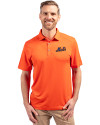 New York Mets Cooperstown Cutter & Buck Forge Eco Stretch Recycled Mens Polo College Orange Front Thumbnail Image