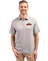 San Francisco Giants Cooperstown Cutter & Buck Forge Eco Stretch Recycled Mens Polo Polished Medium Gray Front Thumbnail Image