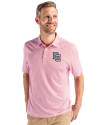 Washington Nationals Cooperstown Cutter & Buck Pike Eco Symmetry Print Stretch Recycled Mens Polo White/Red Front Thumbnail Image