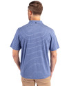 Kansas City Royals Cooperstown Cutter & Buck Forge Eco Heather Stripe Stretch Recycled Mens Polo Tour Blue Heather Back Thumbnail Image