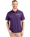 Colorado Rockies Cooperstown Cutter & Buck Pike Eco Tonal Geo Print Stretch Recycled Mens Polo College Purple Front Thumbnail Image