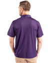 Colorado Rockies Cooperstown Cutter & Buck Pike Eco Tonal Geo Print Stretch Recycled Mens Polo College Purple Back Thumbnail Image
