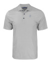 View image 3: Chicago Cubs Cooperstown Cutter & Buck Pike Eco Tonal Geo Print Stretch Recycled Mens Polo Elemental Grey Mannequin
