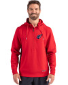 Arizona Cardinals Americana Cutter & Buck Roam Epic Versatility Half Zip Recycled Mens Hooded Pullover Red Front Thumbnail Image