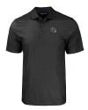 Atlanta Falcons NFL Helmet Cutter & Buck Pike Eco Tonal Geo Print Stretch Recycled Mens Big & Tall Polo Black Mannequin Thumbnail Image