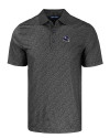 View image 3: Minnesota Vikings NFL Helmet Cutter & Buck Pike Recycled Pebble Print Mens Polo Black Mannequin