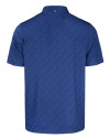 Kansas City Chiefs Americana Cutter & Buck Pike Eco Pebble Print Stretch Recycled Mens Polo Navy Blue Mannequin Back Thumbnail Image