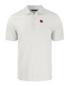 Nebraska Cornhuskers College Vault Cutter & Buck Pike Eco Symmetry Print Stretch Recycled Mens Big & Tall Polo White/Polished Mannequin Thumbnail Image