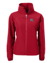 New England Patriots NFL Helmet Cutter & Buck Charter Eco Recycled Womens Full-Zip Jacket Cardinal Red Mannequin Thumbnail Image