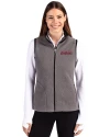 Texas Tech Red Raiders College Vault Cutter & Buck Cascade Eco Fleece Womens Vest Elemental Grey/Black Front Thumbnail Image