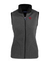 Nebraska Cornhuskers College Vault Cutter & Buck Cascade Eco Fleece Womens Vest Elemental Grey/Black Mannequin Thumbnail Image