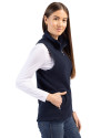 New Orleans Saints Americana Cutter & Buck Cascade Eco Fleece Womens Vest Navy Blue Side Thumbnail Image