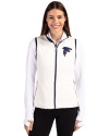 Atlanta Falcons Americana Cutter & Buck Cascade Eco Fleece Womens Vest Shell/Navy Blue Front Thumbnail Image