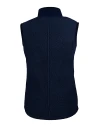 View image 10: Texas Longhorns Alumni Cutter & Buck Cascade Epic Comfort Recycled Sherpa Fleece Womens Full Zip Vest Navy Blue Mannequin Back