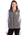 Texas A&M Aggies Alumni Cutter & Buck Cascade Eco Fleece Womens Vest Elemental Grey/Black Front Thumbnail Image
