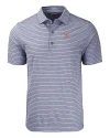 Texas Longhorns Alumni Cutter & Buck Forge Eco Heather Stripe Stretch Recycled Mens Big & Tall Polo Navy Blue Heather Mannequin Thumbnail Image