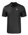 Clemson Tigers College Vault Cutter & Buck Pike Eco Tonal Geo Print Stretch Recycled Mens Big & Tall Polo Black Mannequin Thumbnail Image