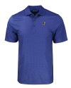 Kansas Jayhawks College Vault Cutter & Buck Pike Eco Tonal Geo Print Stretch Recycled Mens Big & Tall Polo Tour Blue Mannequin Thumbnail Image
