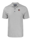 Florida State Seminoles College Vault Cutter & Buck Pike Eco Tonal Geo Print Stretch Recycled Mens Big & Tall Polo Elemental Grey Mannequin Thumbnail Image