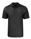 Jacksonville Jaguars NFL Helmet Cutter & Buck Pike Eco Tonal Geo Print Stretch Recycled Mens Big & Tall Polo Black Mannequin Thumbnail Image