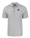 Jacksonville Jaguars NFL Helmet Cutter & Buck Pike Eco Tonal Geo Print Stretch Recycled Mens Big & Tall Polo Elemental Grey Mannequin Thumbnail Image