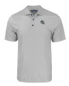 Carolina Panthers NFL Helmet Cutter & Buck Pike Eco Tonal Geo Print Stretch Recycled Mens Big & Tall Polo Elemental Grey Mannequin Thumbnail Image