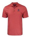 New Orleans Saints Americana Cutter & Buck Pike Eco Tonal Geo Print Stretch Recycled Mens Big & Tall Polo Cardinal Red Mannequin Thumbnail Image